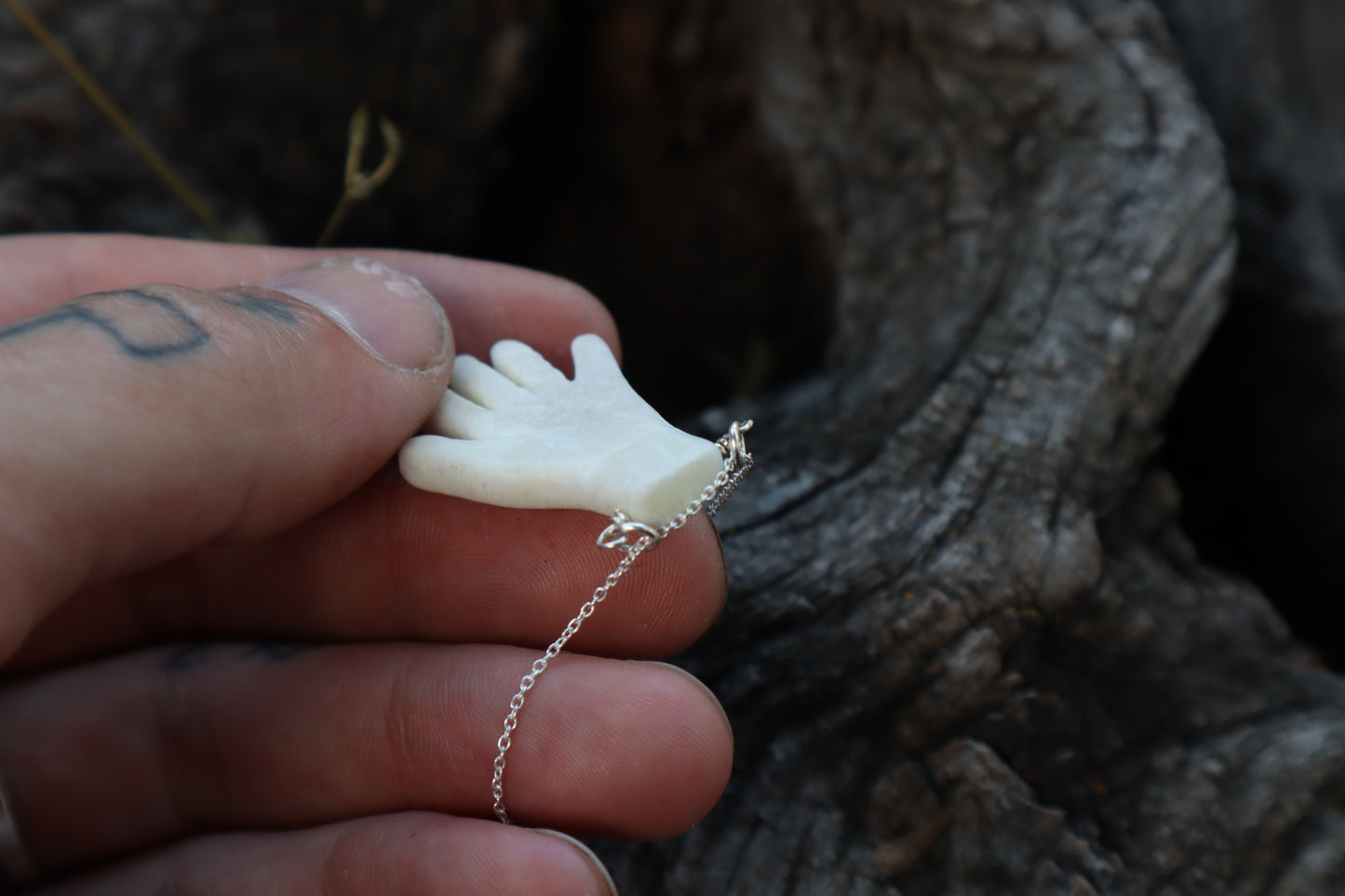Left Hand Elk Bone Necklace