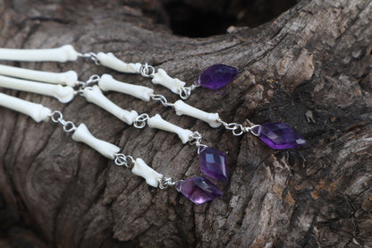 Red Fox Leg Fluid Articulation with Amethyst "Claws"
