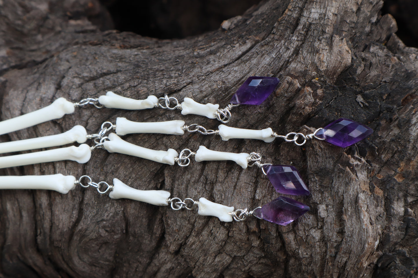 Red Fox Leg Fluid Articulation with Amethyst "Claws"