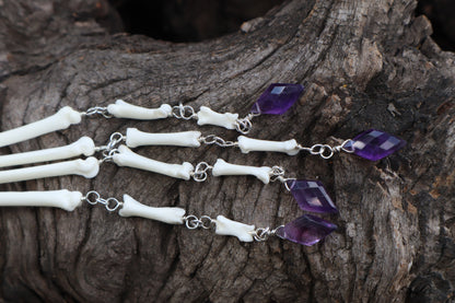 Red Fox Leg Fluid Articulation with Amethyst "Claws"
