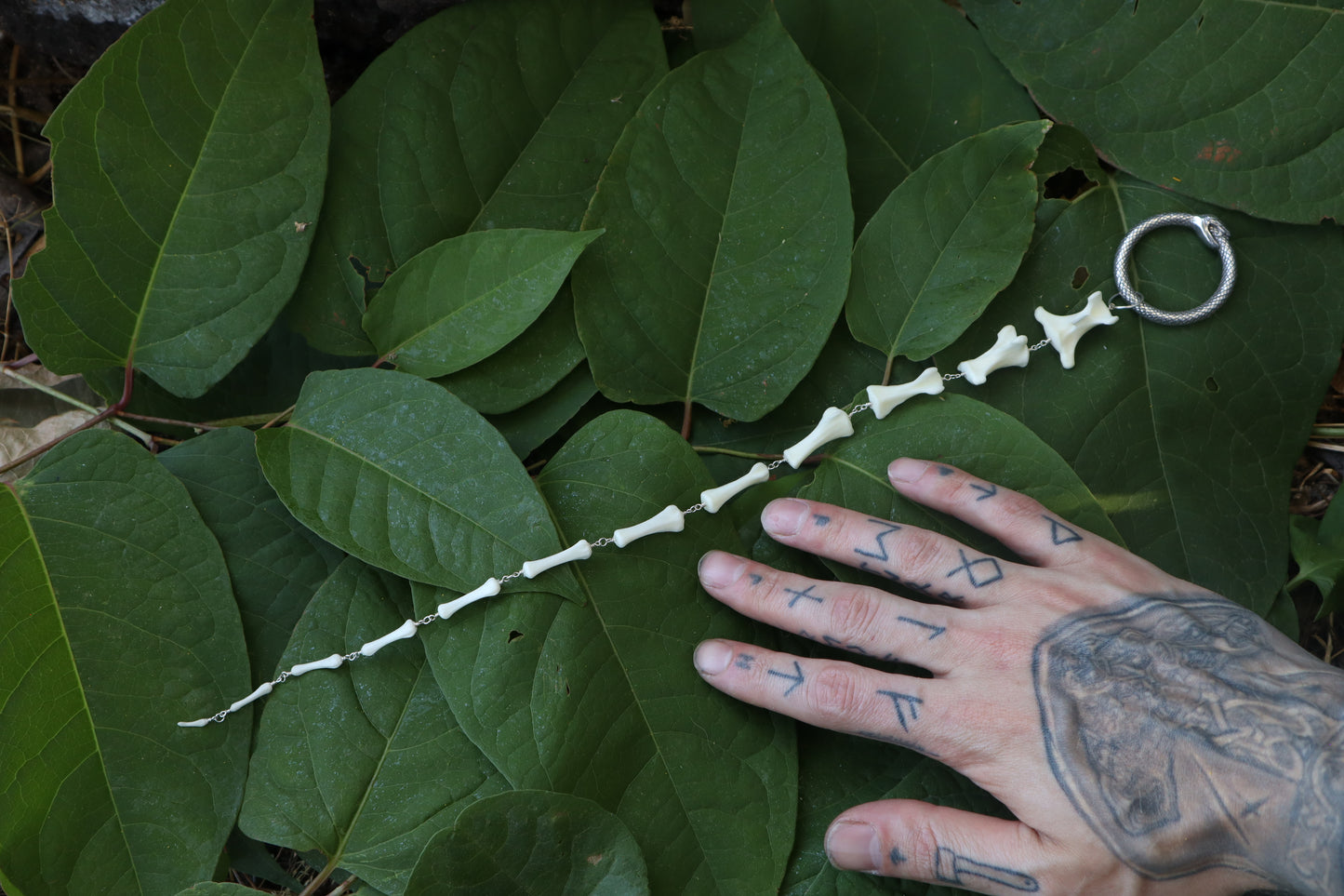Fluid Whitetail Deer Tail Articulation with Ouroboros Ring