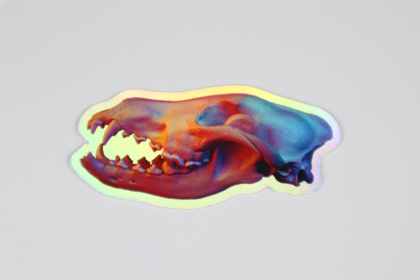 Wolf Skull Sticker - Holographic
