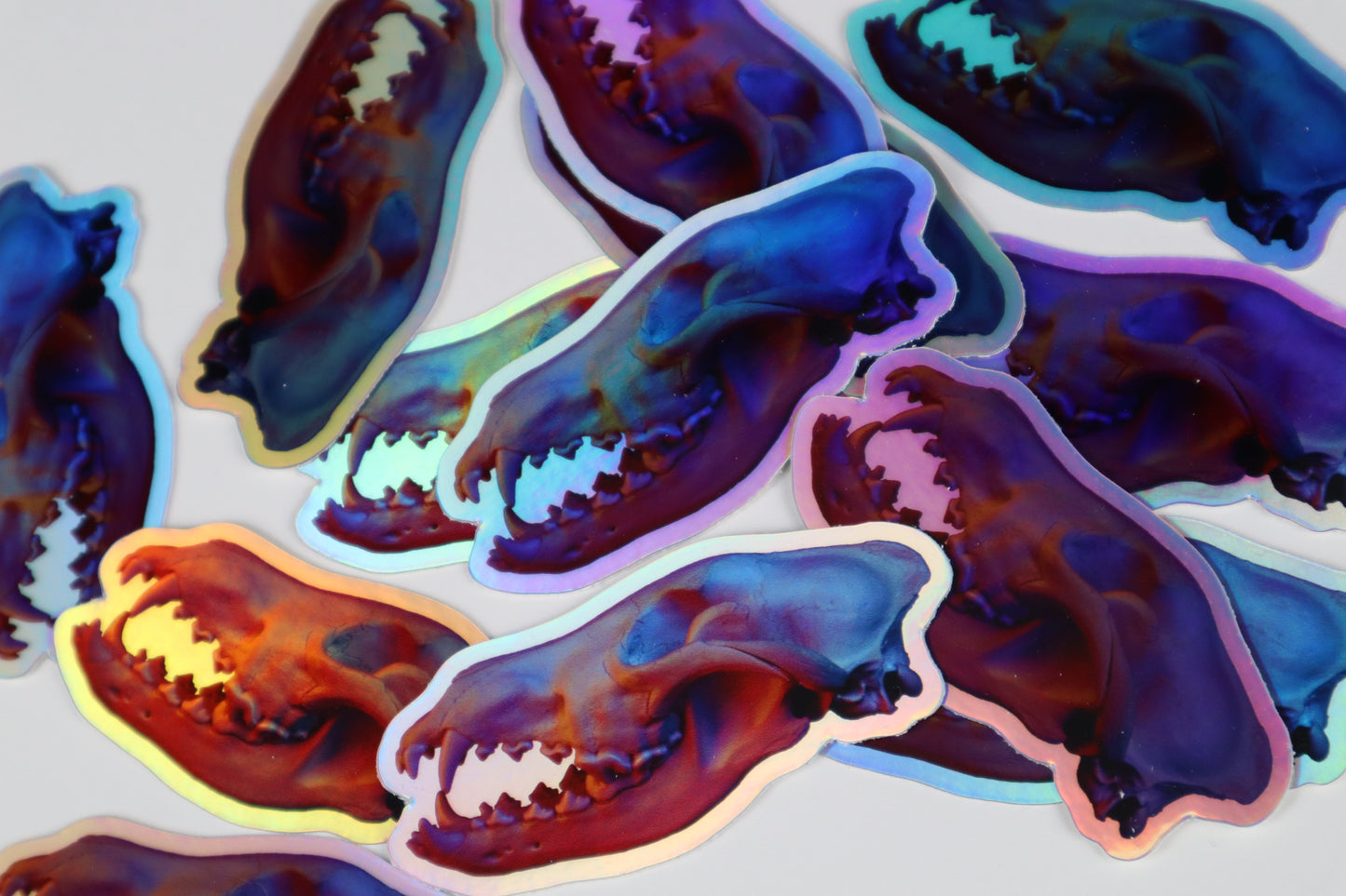Wolf Skull Sticker - Holographic