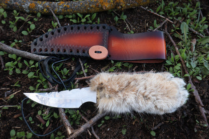 XL Bobcat Paw Knife and Sheath