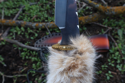 XL Bobcat Paw Knife and Sheath