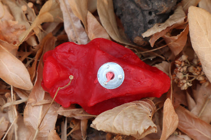 Skunk Skull Candle - Red Beeswax