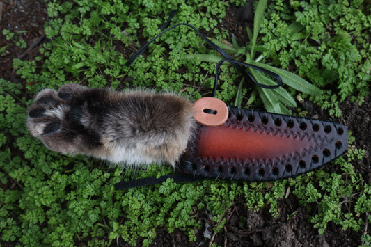 XL Bobcat Paw Knife and Sheath
