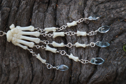 Fluid Striped Skunk Paw Articulation with Sky Blue Topaz “Claws”