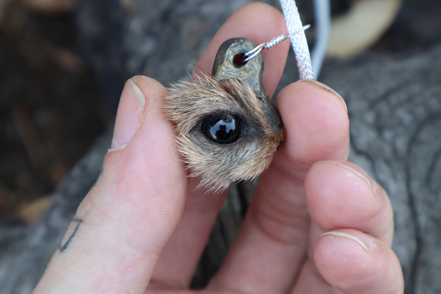 Pine Marten Eyeball Talisman