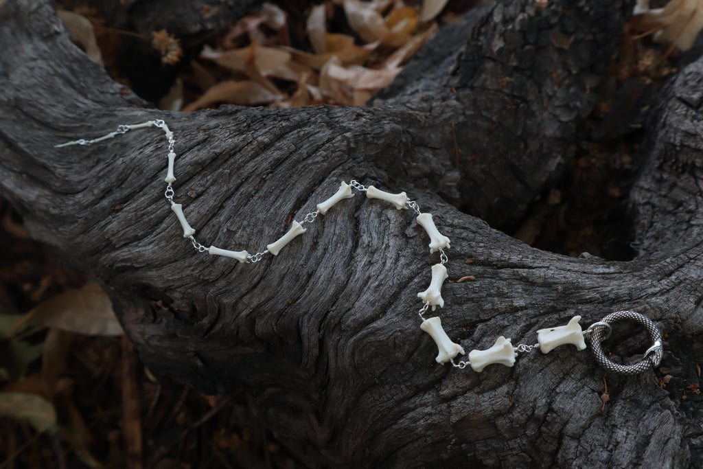 Fluid Striped Skunk Tail Articulation with Ouroboros Ring