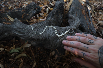 Fluid Striped Skunk Tail Articulation with Ouroboros Ring