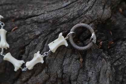 Fluid Striped Skunk Tail Articulation with Ouroboros Ring