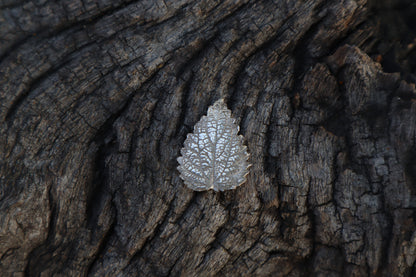 Stinging Nettle Leaf Charm - .999 Fine Silver