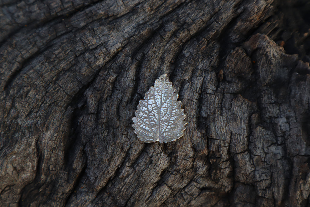 Stinging Nettle Leaf Charm - .999 Fine Silver