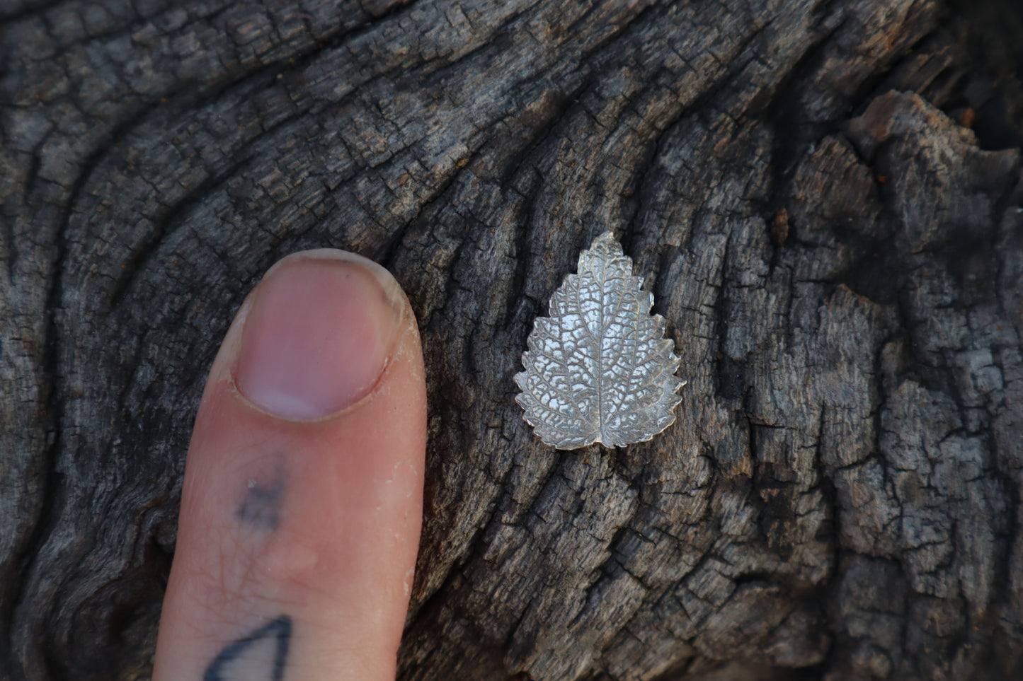 Stinging Nettle Leaf Charm - .999 Fine Silver