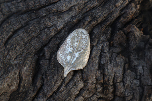 Self Heal Leaf Charm - .999 Fine Silver