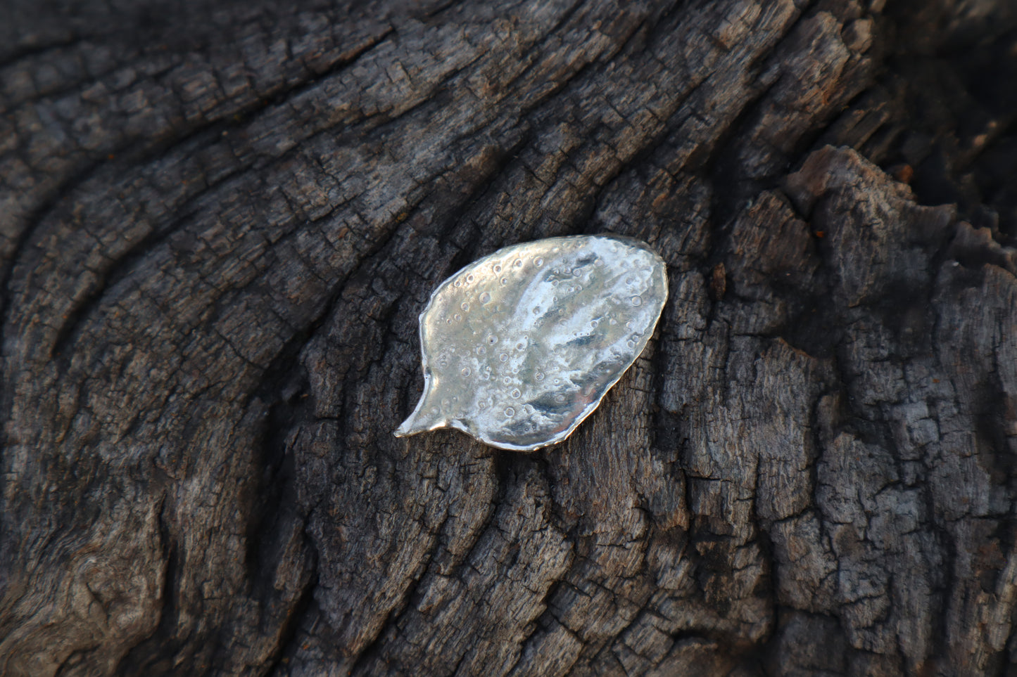 Self Heal Leaf Charm - .999 Fine Silver