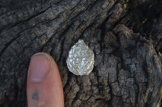 Peppermint Leaf Charm - .999 Fine Silver