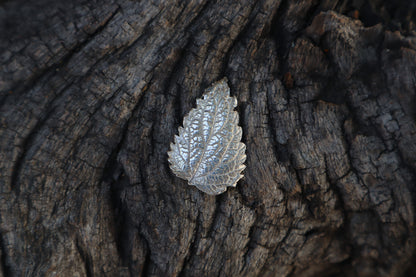 Stinging Nettle Leaf Charm - .999 Fine Silver