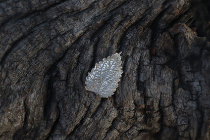 Stinging Nettle Leaf Charm - .999 Fine Silver