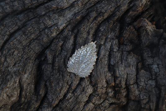 Stinging Nettle Leaf Charm - .999 Fine Silver