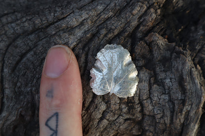 Marshmallow Leaf Charm - .999 Fine Silver