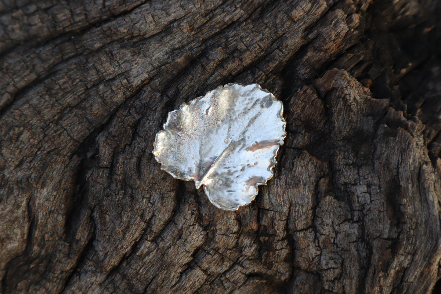 Marshmallow Leaf Charm - .999 Fine Silver