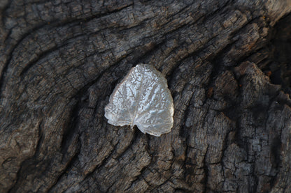 Marshmallow Leaf Charm - .999 Fine Silver