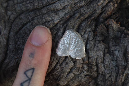Marshmallow Leaf Charm - .999 Fine Silver