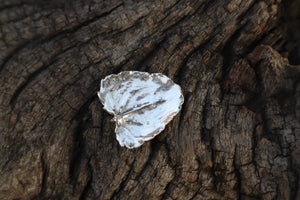 Marshmallow Leaf Charm - .999 Fine Silver