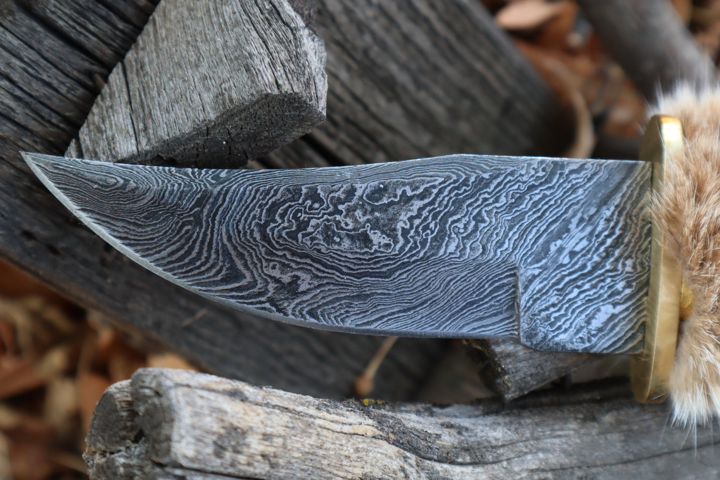 Damascus Bobcat Paw Athame