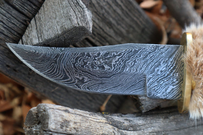 Damascus Bobcat Paw Athame
