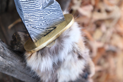 Damascus Bobcat Paw Athame