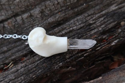 Domestic Cat Femur Pendulum with Ouroboros Ring