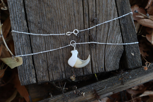Bobcat Claw Necklace- .925 Silver