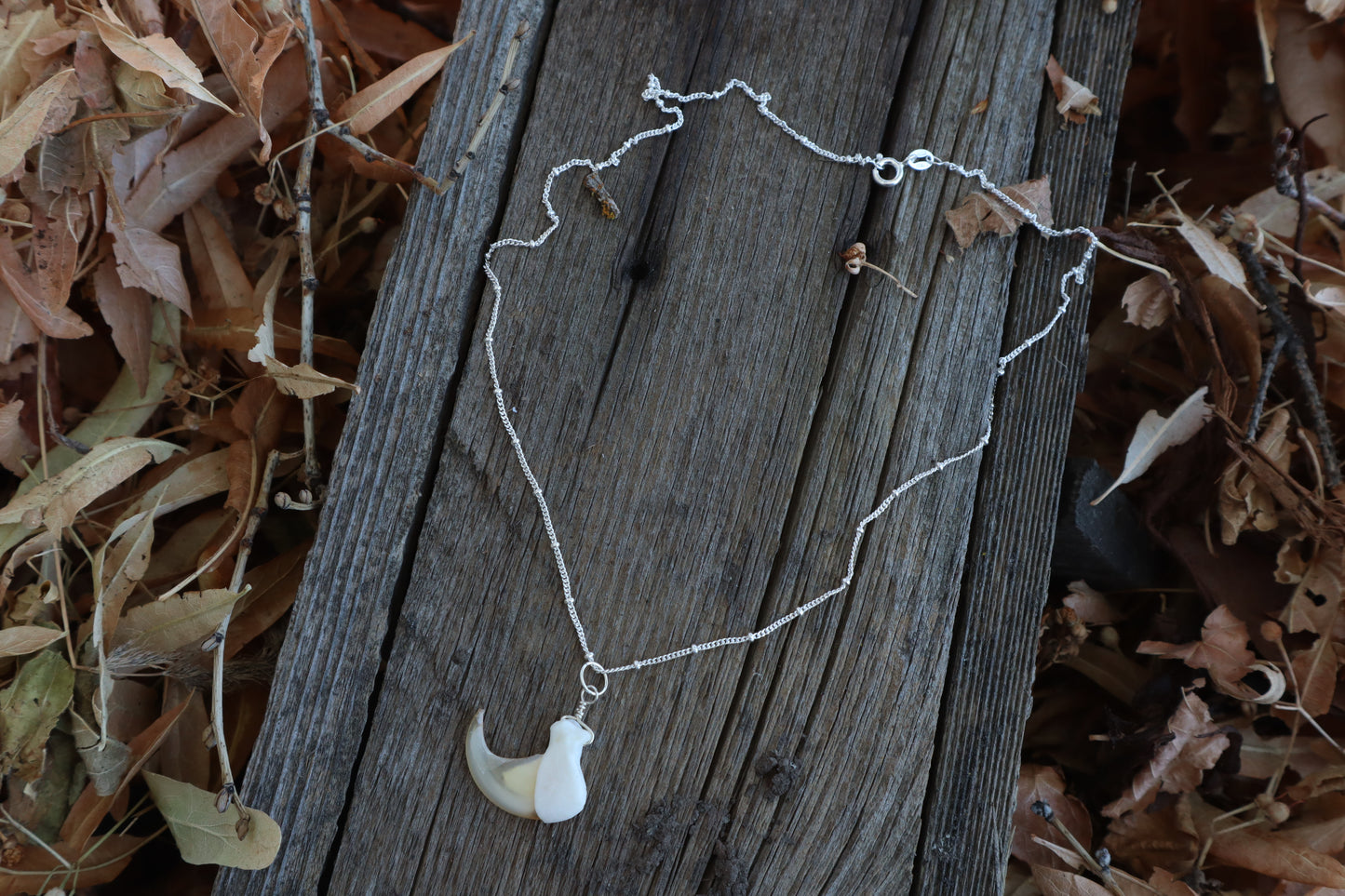 Bobcat Claw Necklace- .925 Silver