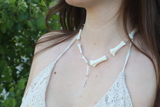 Articulated Gray Wolf Tail Necklace