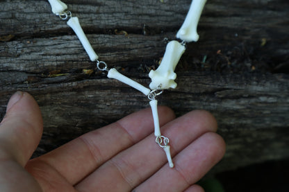 Articulated Gray Wolf Tail Necklace