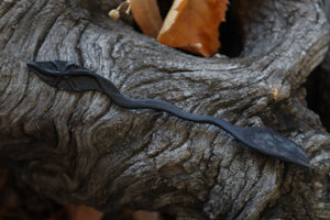 Hagall Leaf Goat Horn Offering Spoon