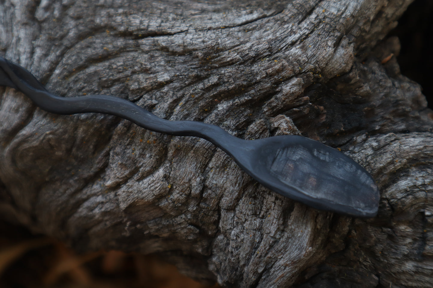 Hagall Leaf Goat Horn Offering Spoon