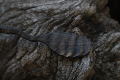 Hagall Leaf Goat Horn Offering Spoon