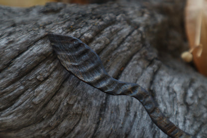 Hagall Leaf Goat Horn Offering Spoon
