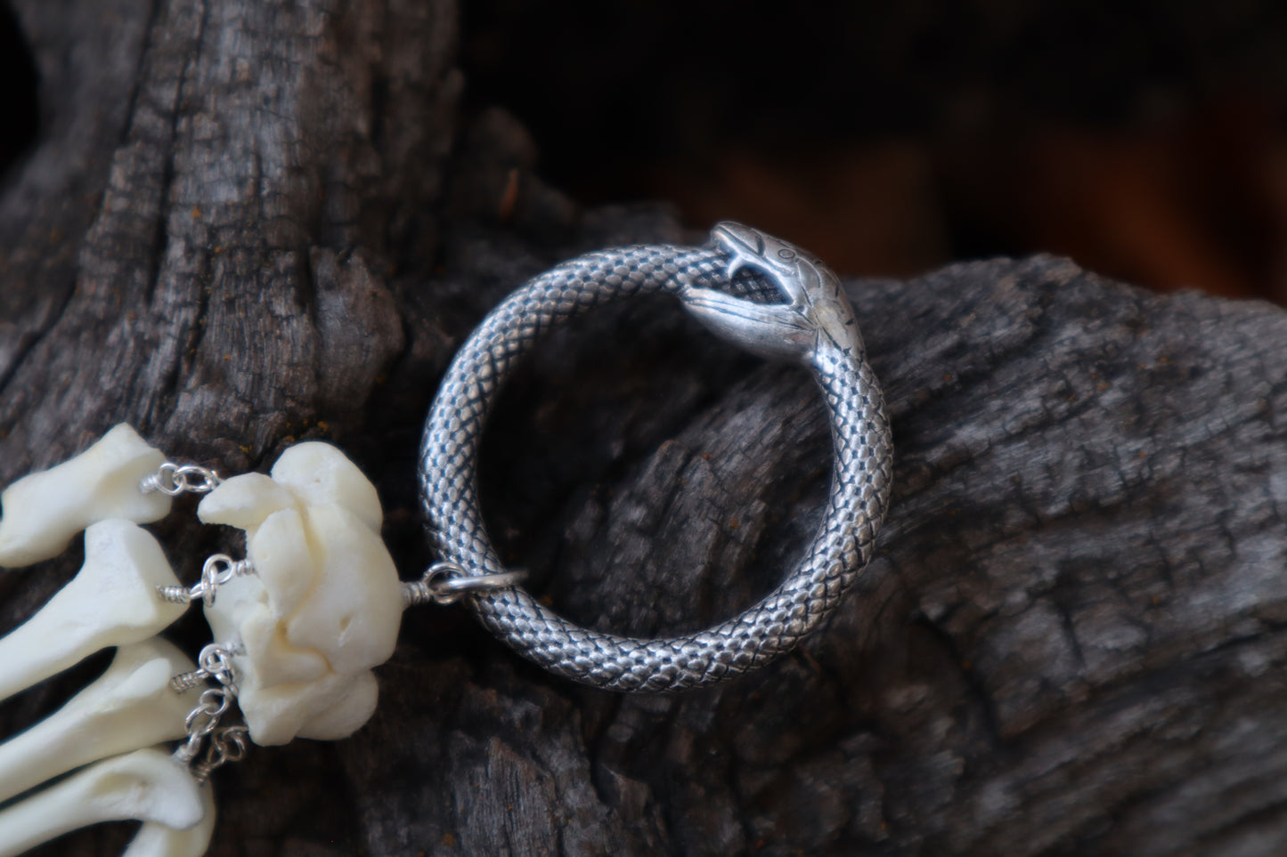 Fluid Bobcat Paw Articulation with Strawberry Quartz “Claws”