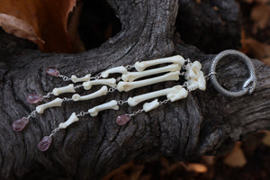 Fluid Bobcat Paw Articulation with Strawberry Quartz “Claws”