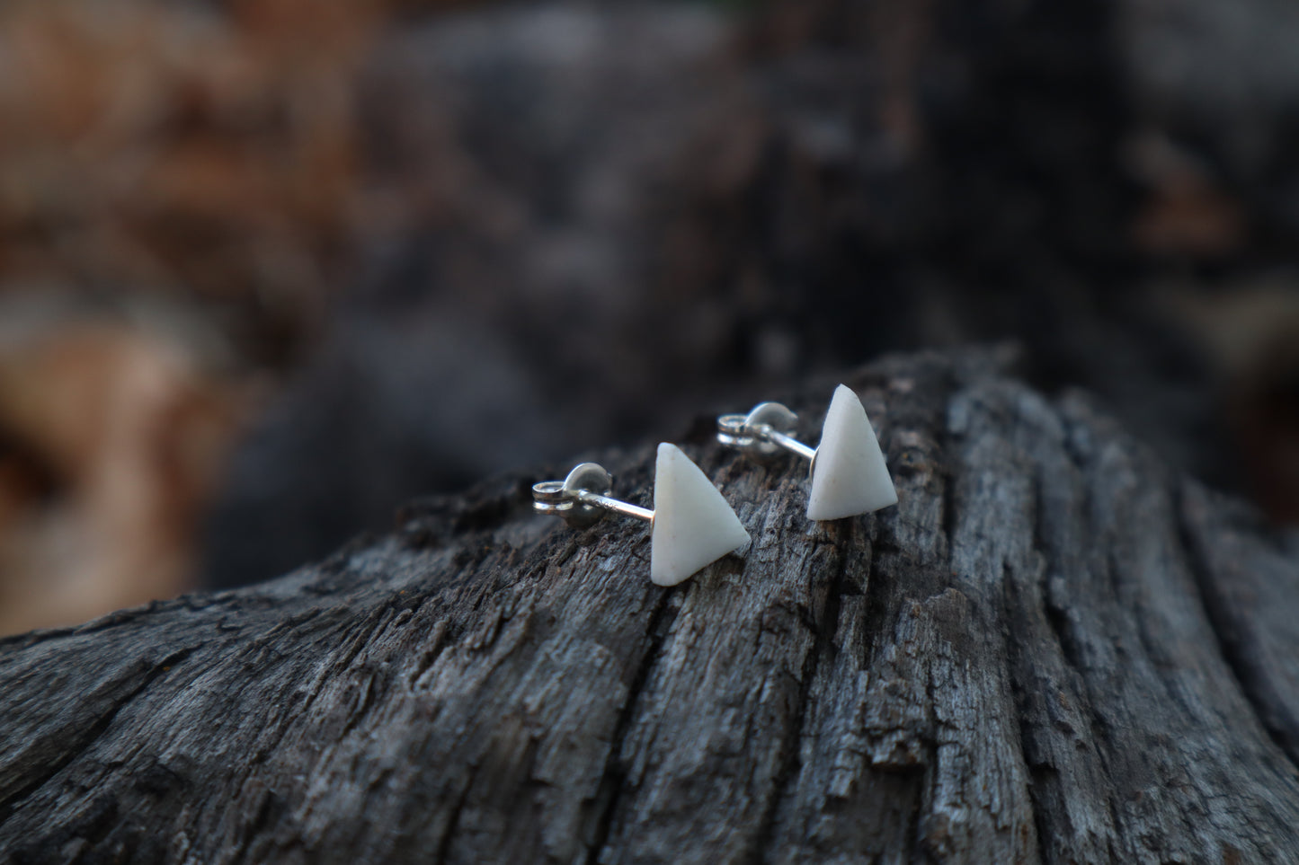 Gray Wolf Bone Trismegistus Earrings