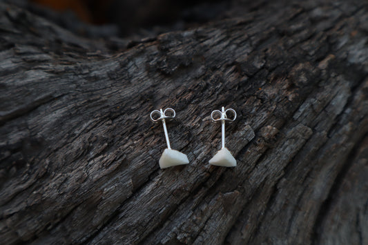 Gray Wolf Bone Trismegistus Earrings