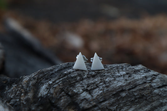 Gray Wolf Bone Trismegistus Earrings