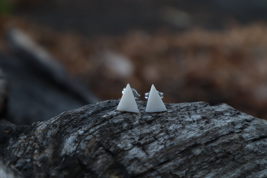 Gray Wolf Bone Trismegistus Earrings