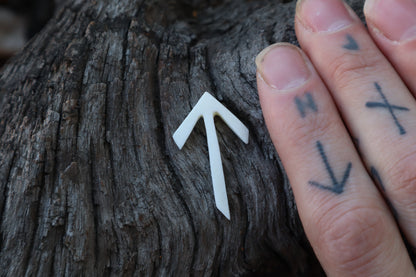 Tiwaz Wolf Bone Talisman