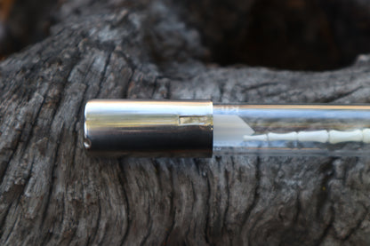 Whitetail Fawn Tail Articulation in Vintage Glass Test Tube
